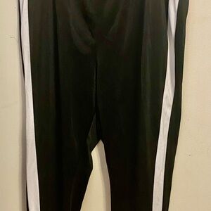 H&M Black Joggers with White Stripes